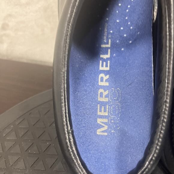 Merrell Women Sz US 6.5 Ortholite Jungle Primo Black Leather Slip-on Mules Shoes - Picture 7 of 10